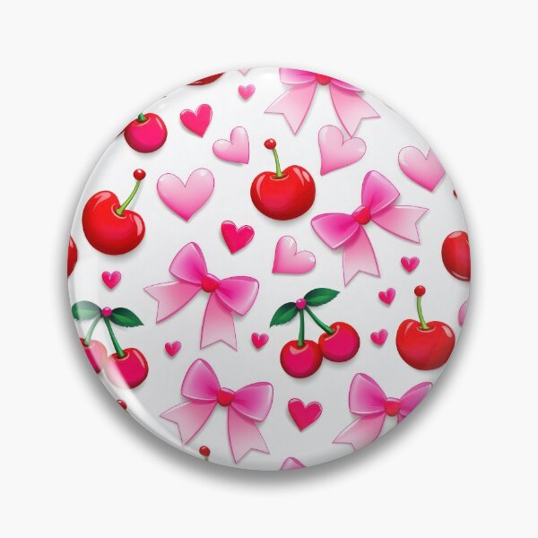 Item preview, valentines art pattern Cherries and ribbons Design ,valentine ribbons , Valentines Day Pattern,valentines wallpaper designed and sold by Expressions-Sel.