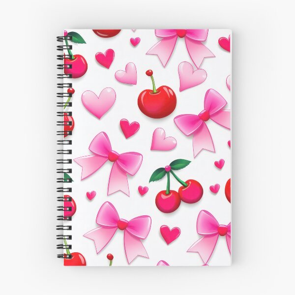 Item preview, valentines art pattern Cherries and ribbons Design ,valentine ribbons , Valentines Day Pattern,valentines wallpaper designed and sold by Expressions-Sel.
