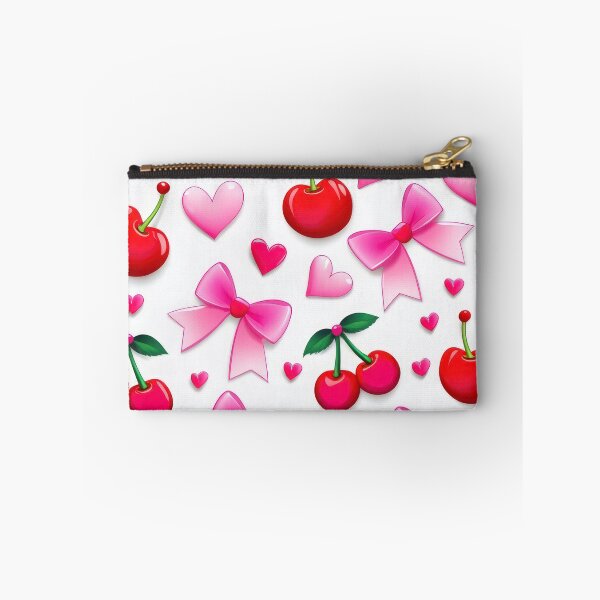 Item preview, valentines art pattern Cherries and ribbons Design ,valentine ribbons , Valentines Day Pattern,valentines wallpaper designed and sold by Expressions-Sel.