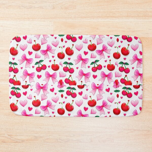 Item preview, valentines art pattern Cherries and ribbons Design ,valentine ribbons , Valentines Day Pattern,valentines wallpaper designed and sold by Expressions-Sel.