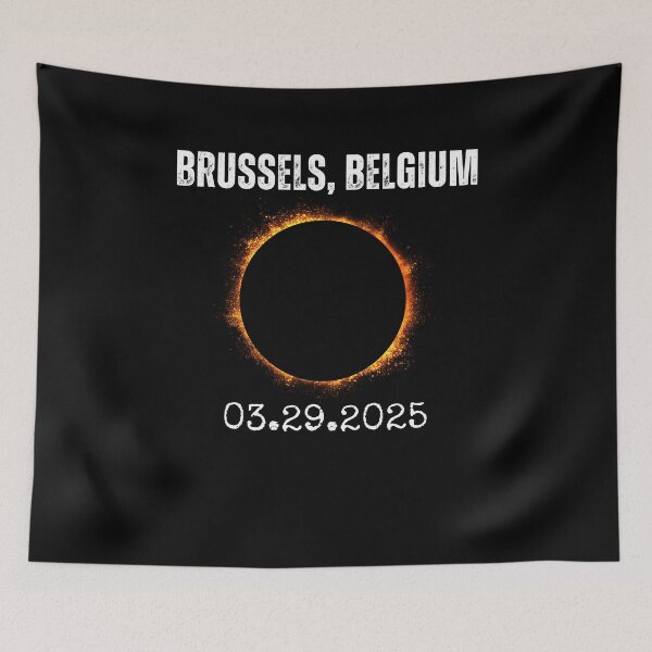 Item preview, Brussels, Belgium Solar Eclipse 2025 03.29.25 cool astronomy designed and sold by snowry.