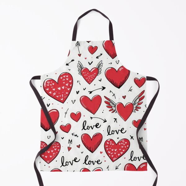 Item preview, valentines art pattern Red hearts with wings on white background Design ,valentine hearts , Valentines Day Pattern,valentines wallpaper designed and sold by Expressions-Sel.