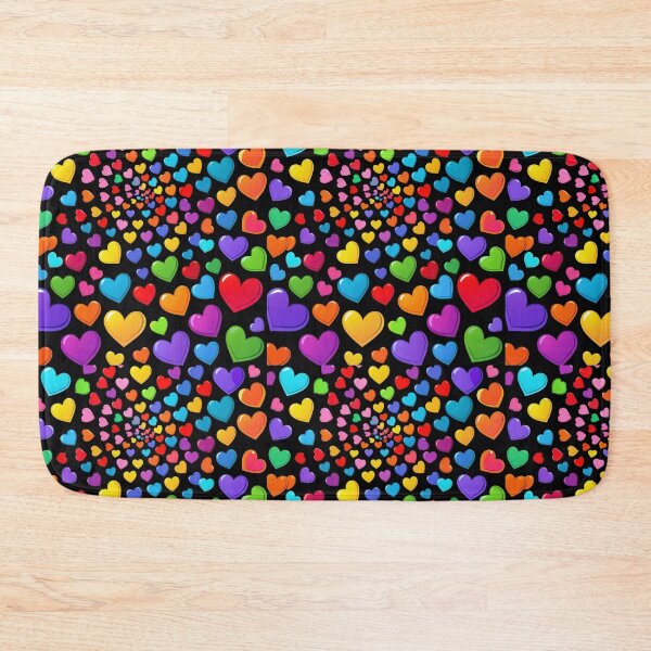 Item preview, valentines art pattern Multicolored hearts on a black background Design ,valentine hearts , Valentines Day Pattern,valentines wallpaper designed and sold by Expressions-Sel.
