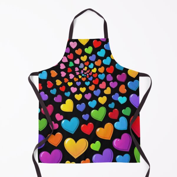 Item preview, valentines art pattern Multicolored hearts on a black background Design ,valentine hearts , Valentines Day Pattern,valentines wallpaper designed and sold by Expressions-Sel.