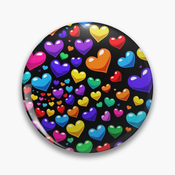 Item preview, valentines pattern colored hearts on a black background Design ,valentine hearts , Valentines Day Pattern,valentines wallpaper designed and sold by Expressions-Sel.