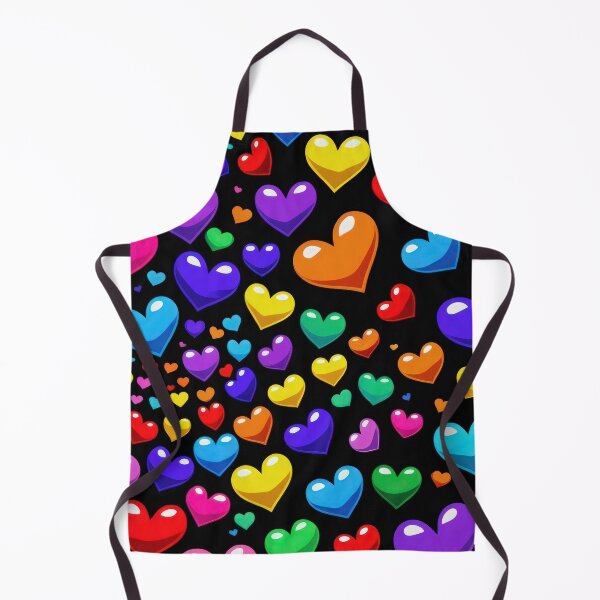 Item preview, valentines pattern colored hearts on a black background Design ,valentine hearts , Valentines Day Pattern,valentines wallpaper designed and sold by Expressions-Sel.