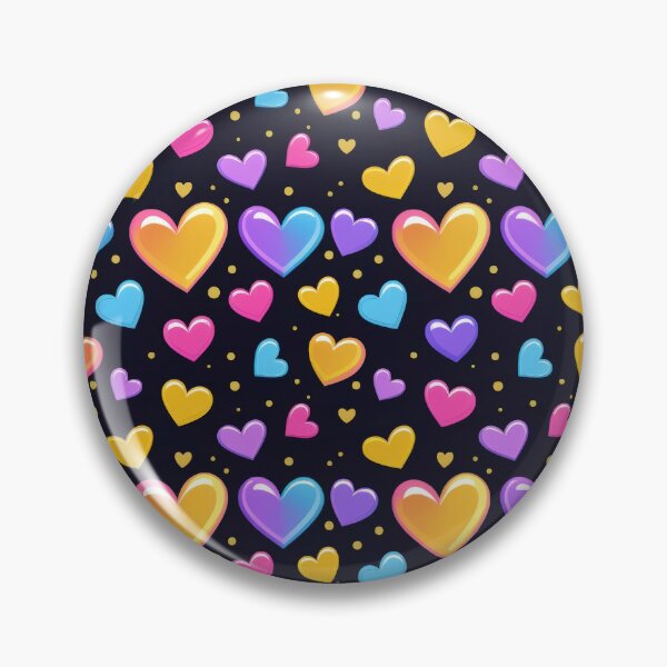 Item preview, valentines pattern colored hearts on a black background Design ,valentine hearts , Valentines Day Pattern,valentines wallpaper designed and sold by Expressions-Sel.