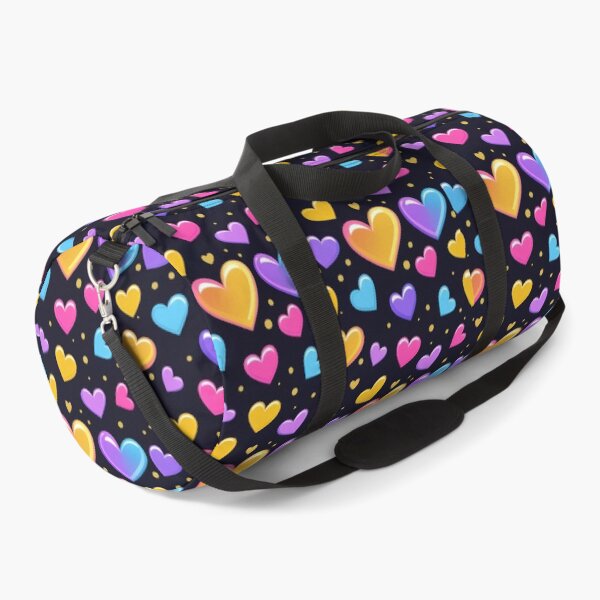 Item preview, valentines pattern colored hearts on a black background Design ,valentine hearts , Valentines Day Pattern,valentines wallpaper designed and sold by Expressions-Sel.