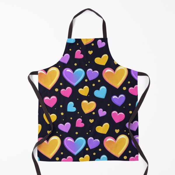 Item preview, valentines pattern colored hearts on a black background Design ,valentine hearts , Valentines Day Pattern,valentines wallpaper designed and sold by Expressions-Sel.