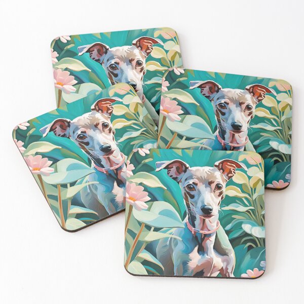Item preview, Miniature Greyhound Puppy Art designed and sold by Bow Wow Pop Art.