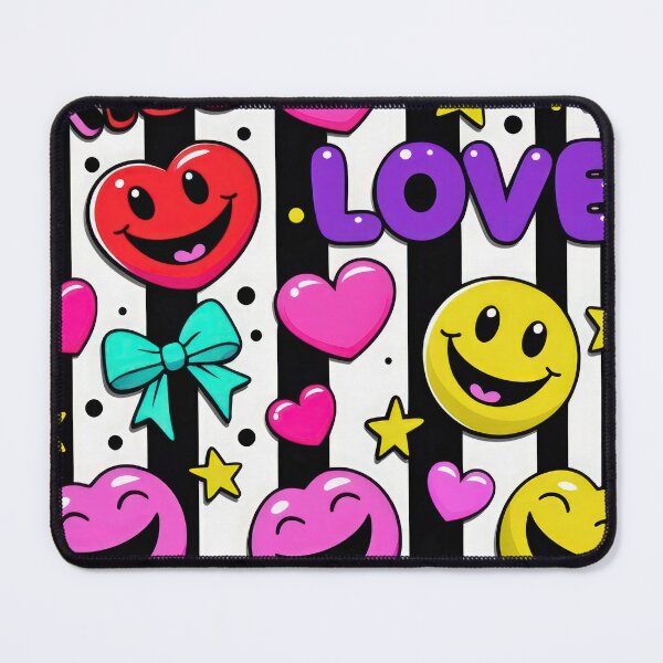 Item preview, valentines pattern funny colored Loves emoticons background Design ,valentine emoticons, Valentines Day Pattern,valentines wallpaper designed and sold by Expressions-Sel.