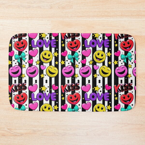 Item preview, valentines pattern funny colored Loves emoticons background Design ,valentine emoticons, Valentines Day Pattern,valentines wallpaper designed and sold by Expressions-Sel.
