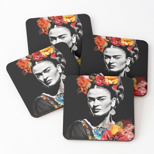 Item preview, Frida’s Midnight Bloom: Shadows and Petals in Digital Contrast designed and sold by djovan.