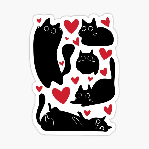 Item preview, black kitty cat designed and sold by MulberryMarket.