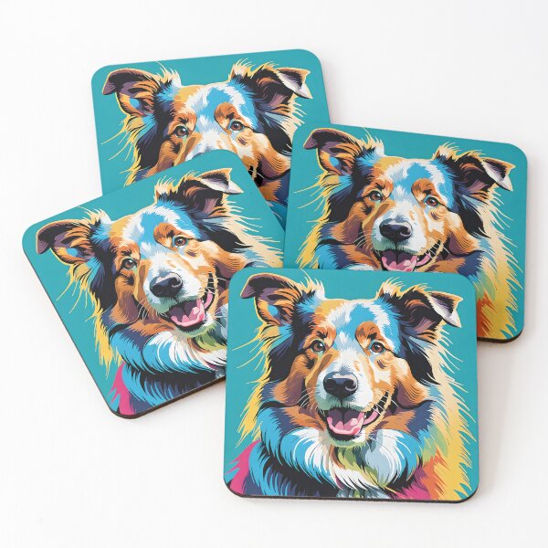 Item preview, Happy Collie Portrait designed and sold by Bow Wow Pop Art.