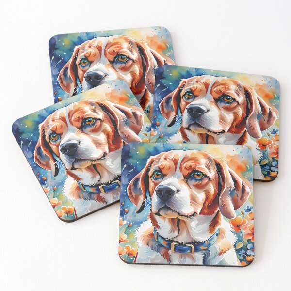 Item preview, Beagle Portrait in the Garden designed and sold by Bow Wow Pop Art.