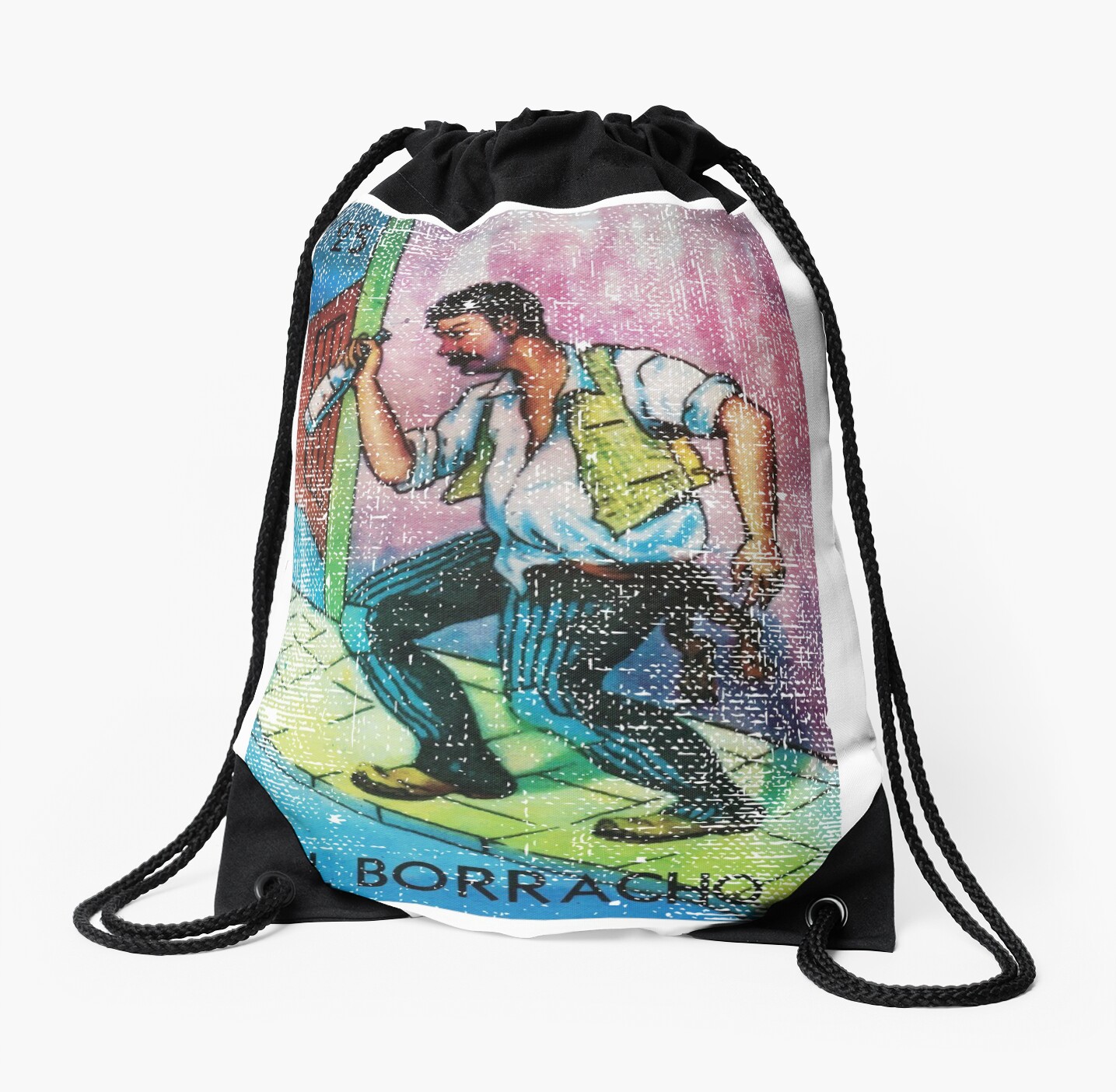 mochilas de cuerdas el borracho loteria card the drunkard de