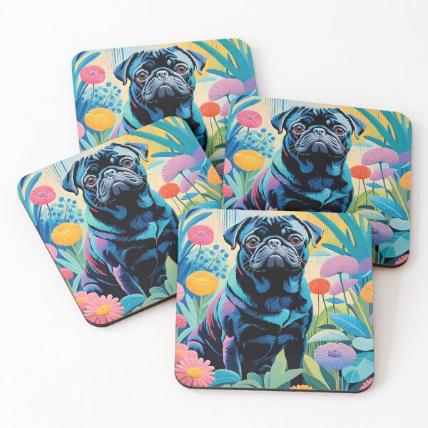Item preview, Pug Dog Portrait in the Garden designed and sold by Bow Wow Pop Art.