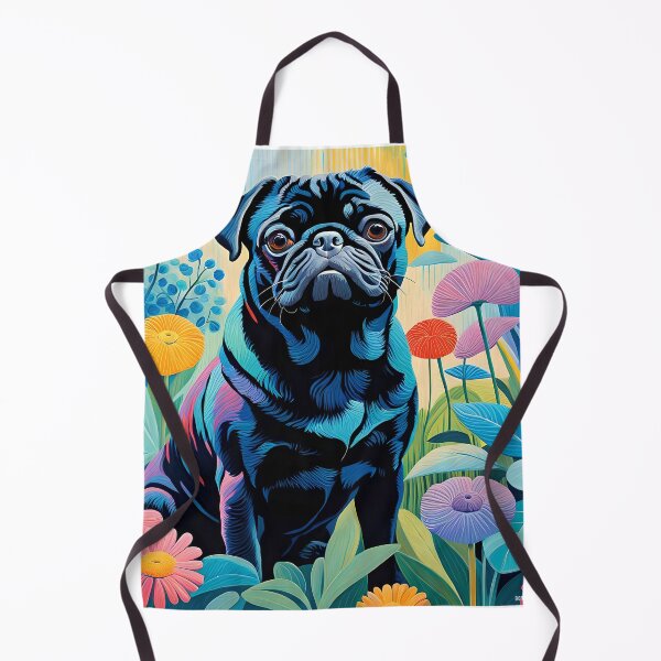 Item preview, Pug Dog Portrait in the Garden designed and sold by Bow Wow Pop Art.