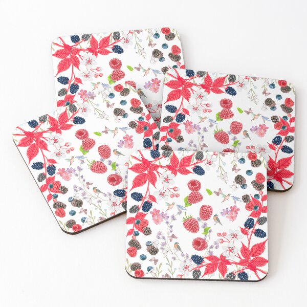 Item preview, Fruit blackberry pattern with Butterflies designed and sold by Modern-Tropical.