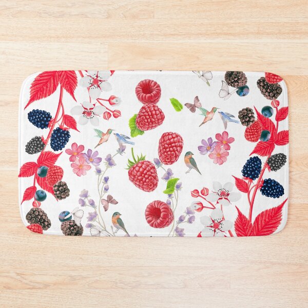 Item preview, Fruit blackberry pattern with Butterflies designed and sold by Modern-Tropical.