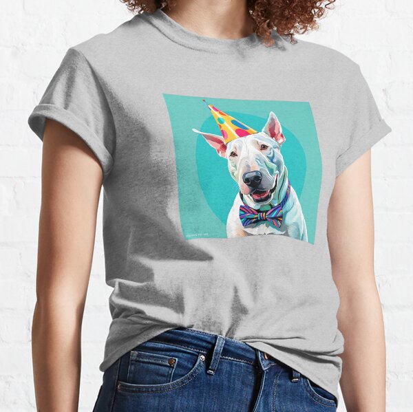 Item preview, Bull Terrier Birthday Art designed and sold by Bow Wow Pop Art.