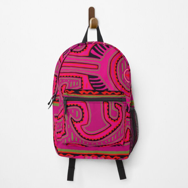 Item preview, Kuna Indian Family Crest - Rose Orange Green designed and sold by ESPRIT MYSTIQUE.