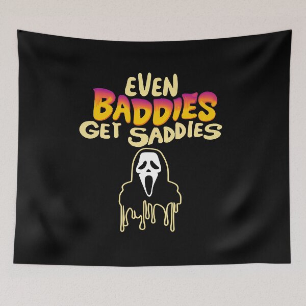Item preview, Even Baddies Get Saddies Halloween and Mental Health Sarcasm designed and sold by Dressed For  Duty.