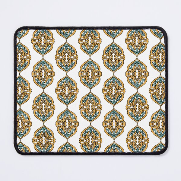 Item preview, Art Nouveau Nouveau- goldenrod and sage green on white designed and sold by katzenfloofder.