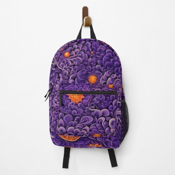 Item preview, Intricate Blue Abstract Bubbles With Orange Accents designed and sold by Harmonic_Layers.