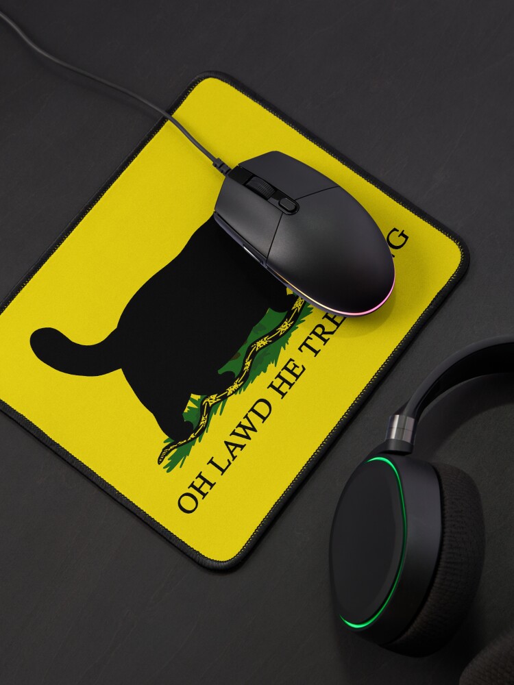 Thumbnail 4 of 5, Mouse Pad, Oh Lawd He Treading designed and sold by kilkennycat.