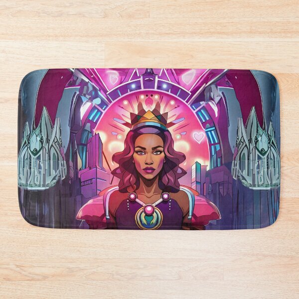 Item preview, Fabulous Woman Pink Cyberpunk Neon Retro Goddess designed and sold by Melan Designs.