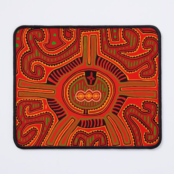 Item preview, Kuna Indian Family Crest - Red Orange Green designed and sold by ESPRIT MYSTIQUE.