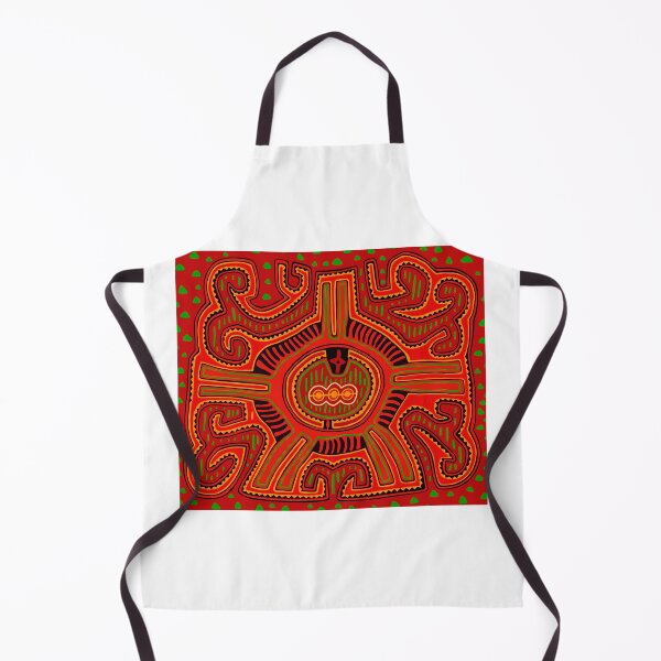 Item preview, Kuna Indian Family Crest - Red Orange Green designed and sold by ESPRIT MYSTIQUE.