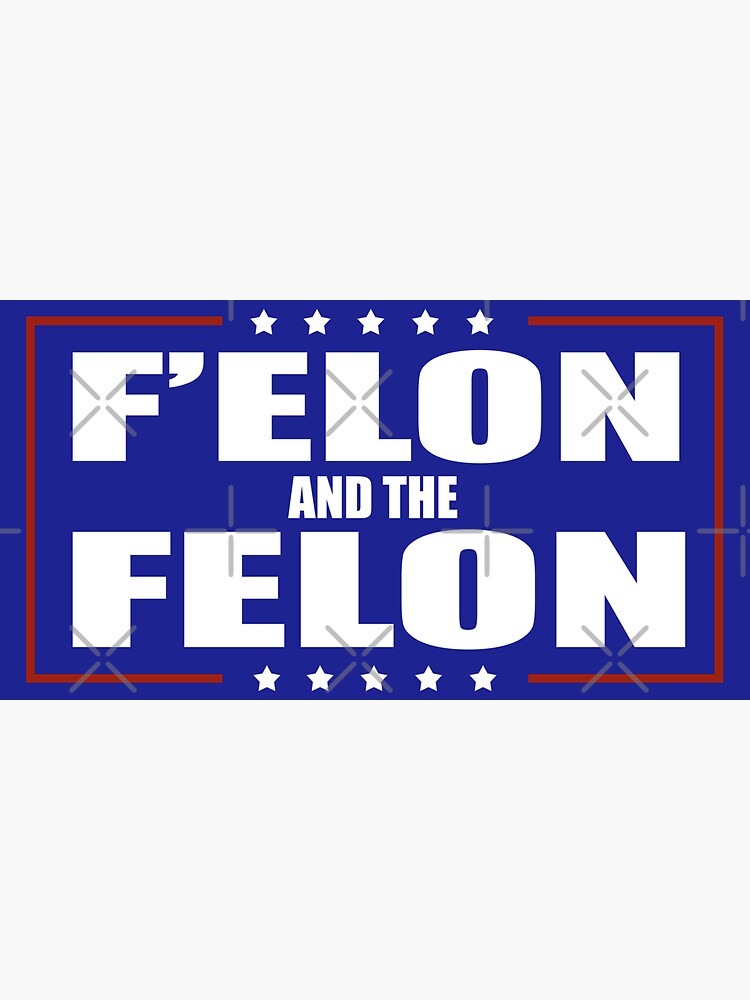Thumbnail 3 of 3, Sticker, F'Elon And The Felon designed and sold by MetroBionic.