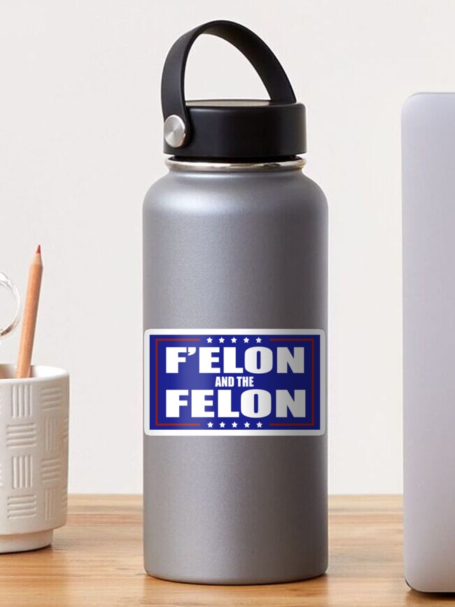 Thumbnail 1 of 3, Sticker, F'Elon And The Felon designed and sold by MetroBionic.