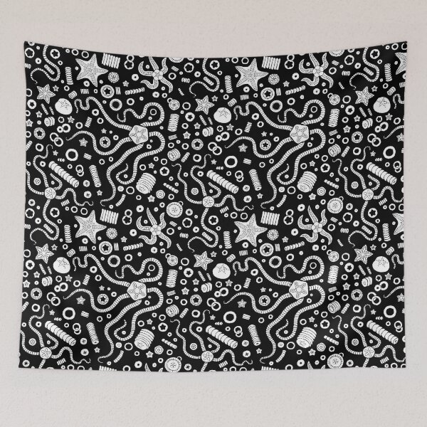 Item preview, Crinoid Fossil Pattern – Paleoart, Prehistoric Ocean, Marine Fossils designed and sold by wingedwolf94.