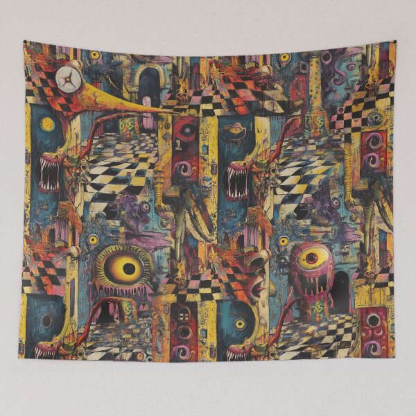 Item preview, Surreal Horror Dreamscape – Abstract Psychedelic Pattern designed and sold by Nicholas Panek.