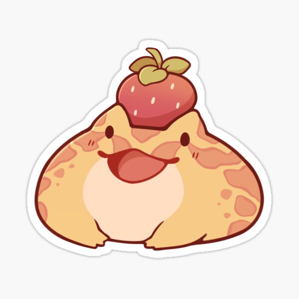 Item preview, Pacman frog with strawberry designed and sold by Rihnlin.