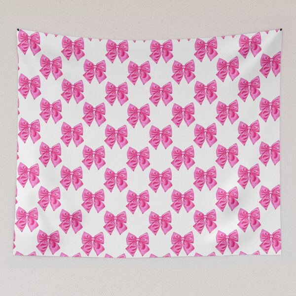 Item preview, pink satin ribbon bow pattern.  designed and sold by Splendid Scibbles.