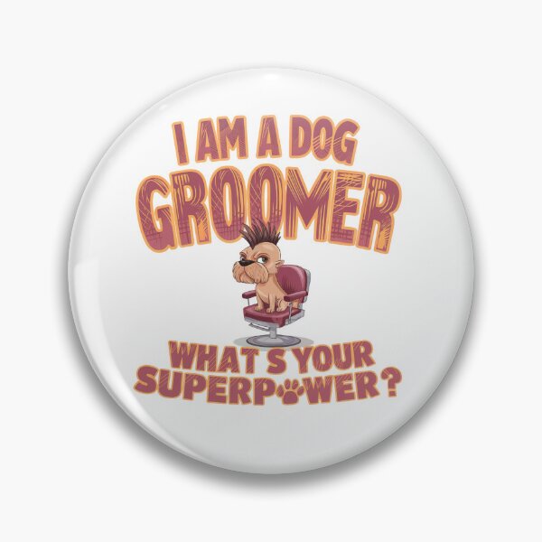 Item preview, Mohawk Dog in Barber Chair – Funny Dog Groomer Superpower Design designed and sold by bAIryBarn.