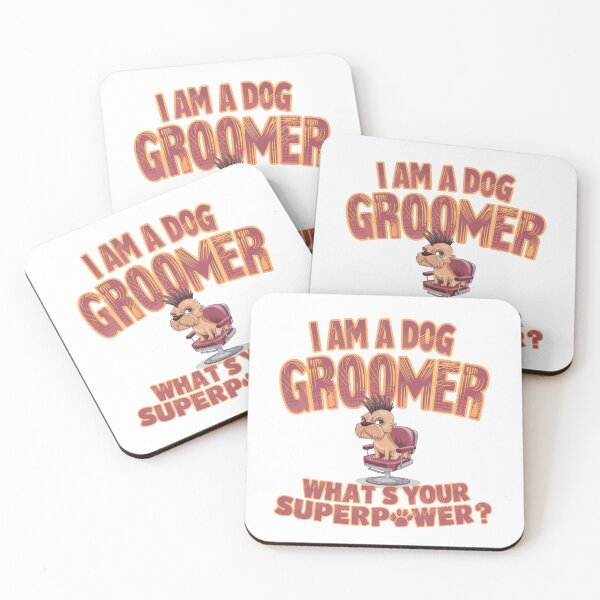 Item preview, Mohawk Dog in Barber Chair – Funny Dog Groomer Superpower Design designed and sold by bAIryBarn.