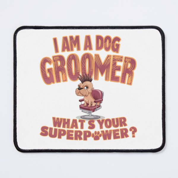 Item preview, Mohawk Dog in Barber Chair – Funny Dog Groomer Superpower Design designed and sold by bAIryBarn.