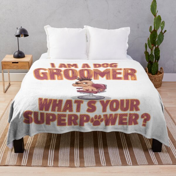 Item preview, Mohawk Dog in Barber Chair – Funny Dog Groomer Superpower Design designed and sold by bAIryBarn.