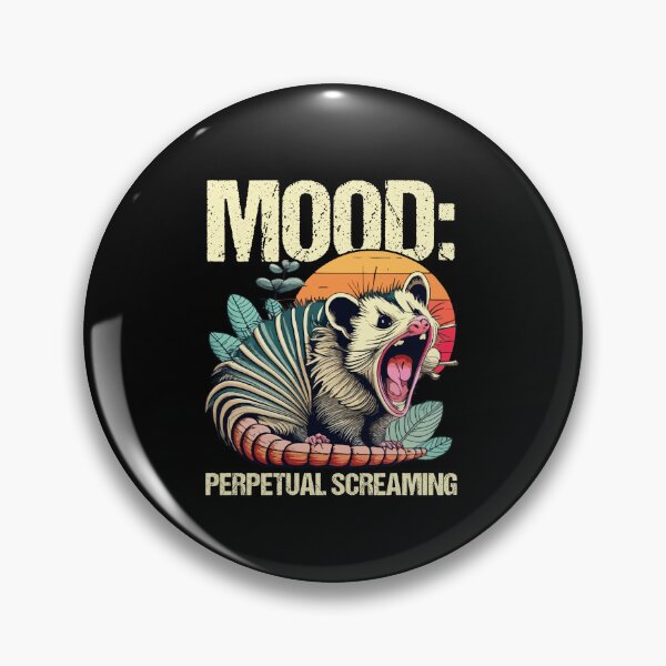Item preview, Funny Opossum Mood Perpetual Screaming Possum Panic designed and sold by Dressed For  Duty.