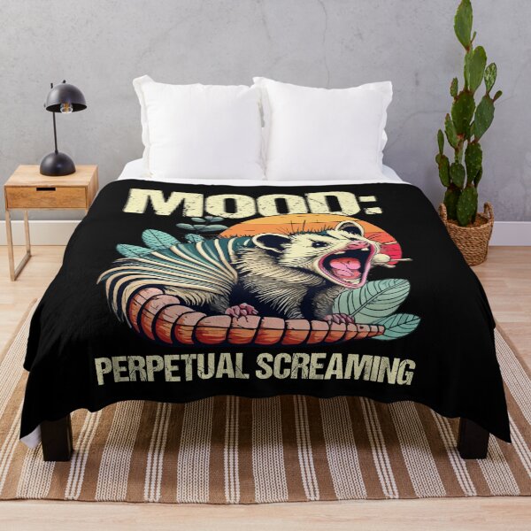 Item preview, Funny Opossum Mood Perpetual Screaming Possum Panic designed and sold by Dressed For Duty.