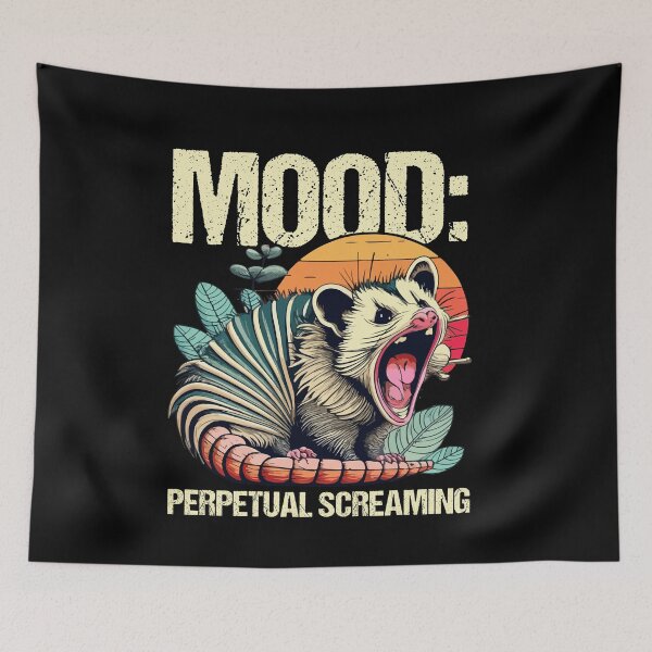 Item preview, Funny Opossum Mood Perpetual Screaming Possum Panic designed and sold by Dressed For  Duty.