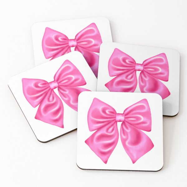 Item preview, Cute pink satin ribbon bow designed and sold by Splendid Scibbles.