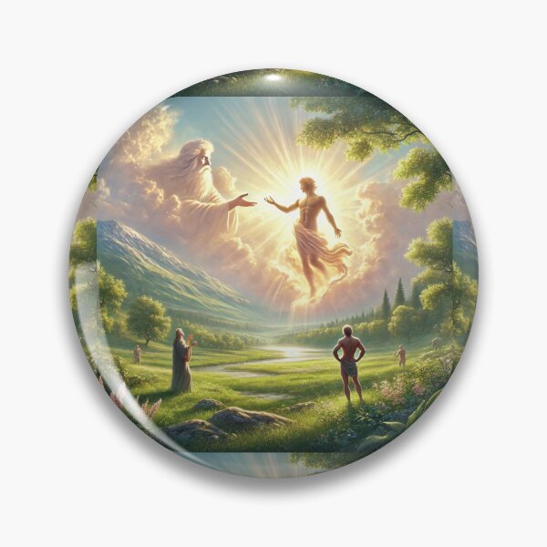 Item preview, "Male and Female Created He Them" – The Creation of Humanity Verse: Genesis 5:2 (KJV) designed and sold by Meta2Physical.