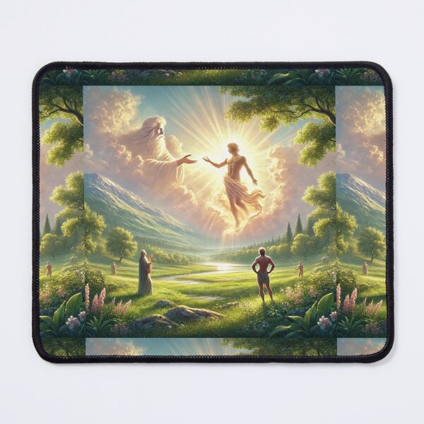 Item preview, "Male and Female Created He Them" – The Creation of Humanity Verse: Genesis 5:2 (KJV) designed and sold by Meta2Physical.